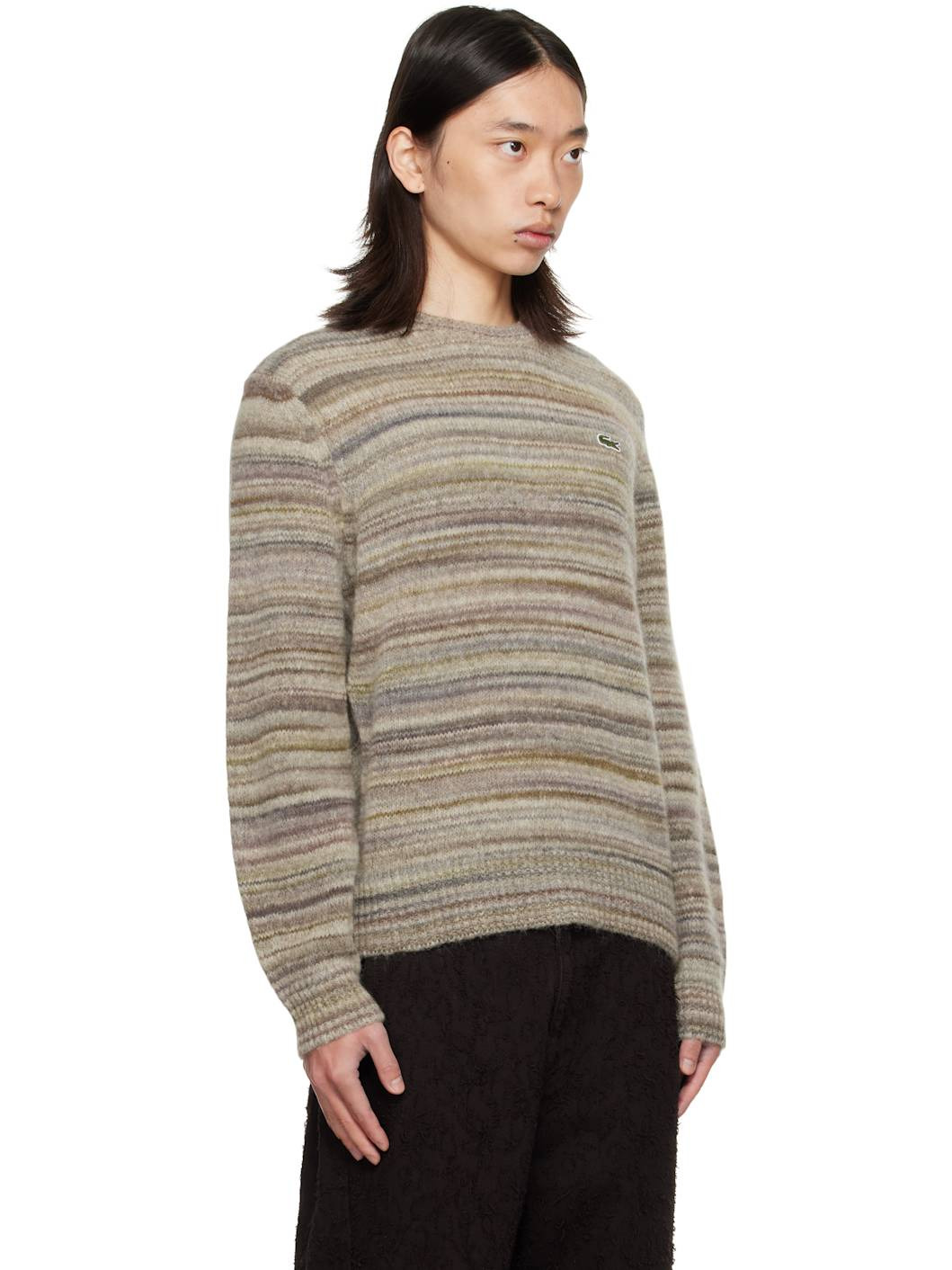 Gray Knit Wool Alpaca Sweater - 2