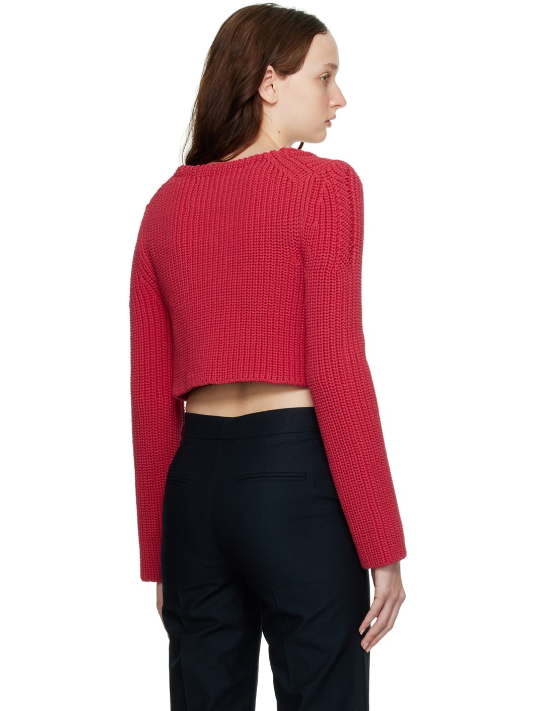 Red Chunky Cardigan - 3