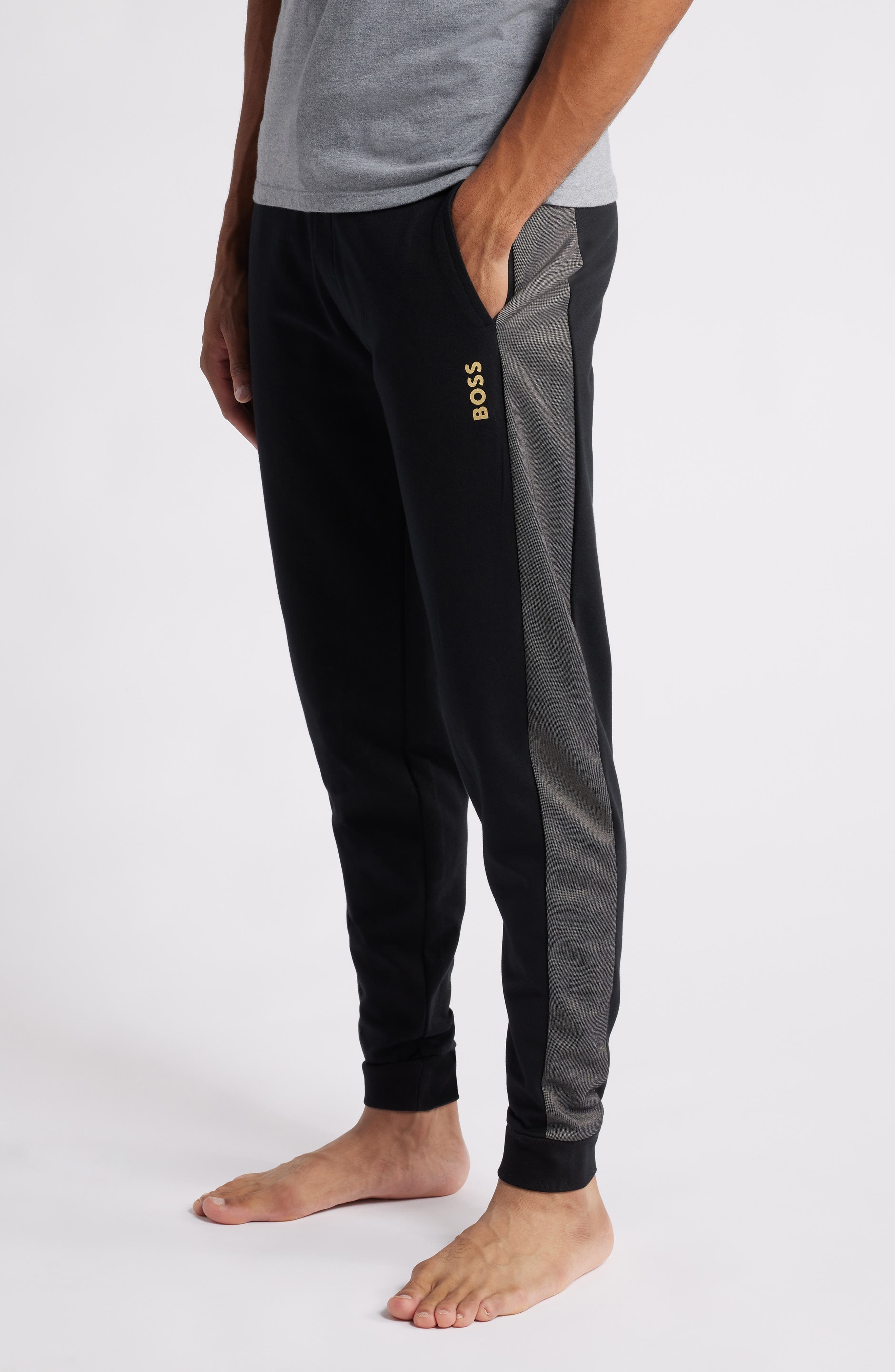 BOSS Tracksuit Lounge Joggers in Black at Nordstrom - 3
