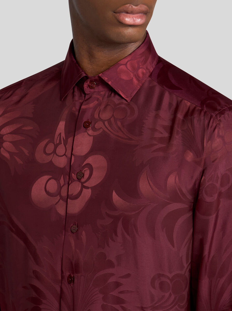 FLORAL LEAFY JACQUARD ROMA SHIRT - 3
