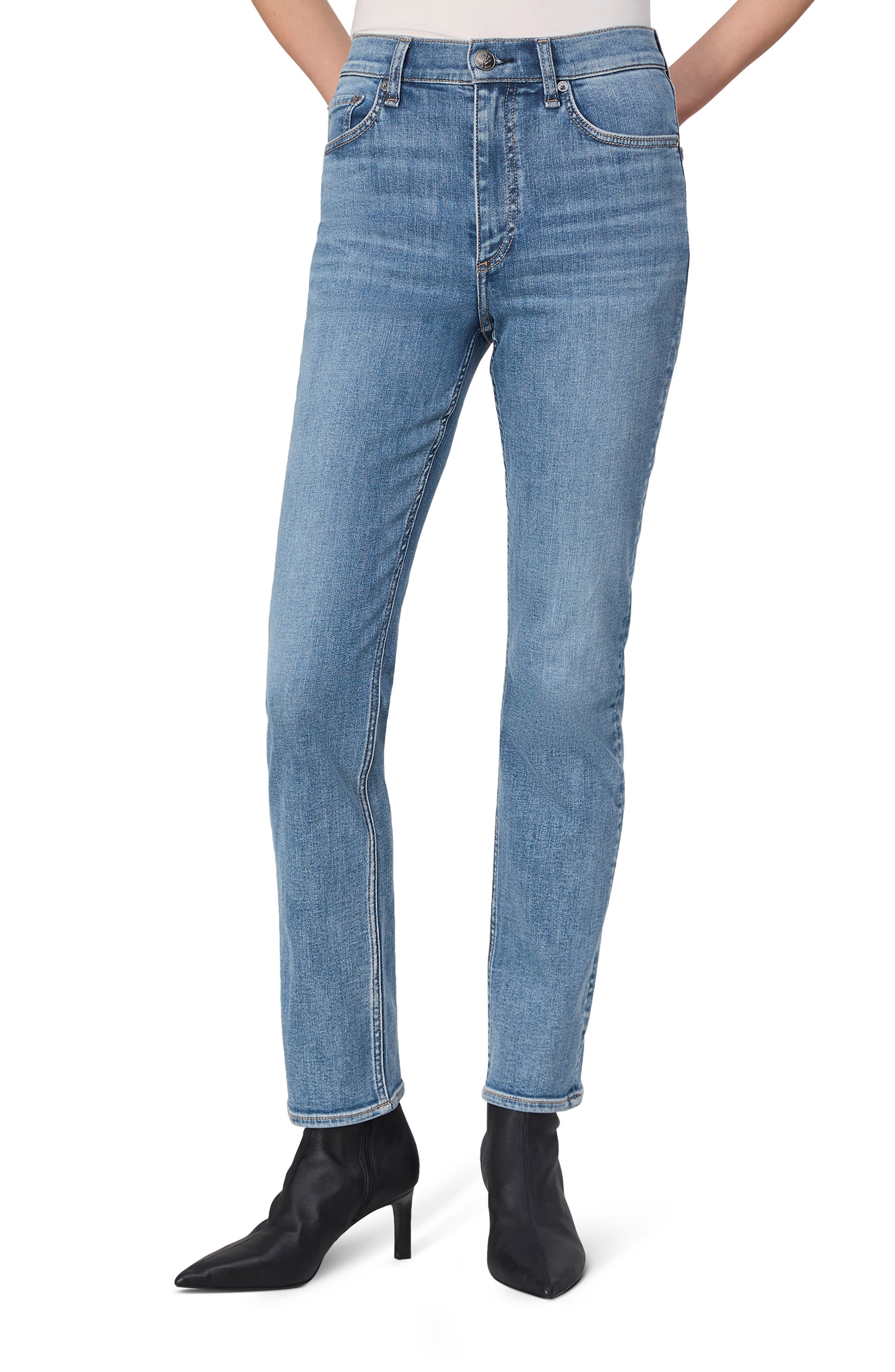 rag & bone Flexi Wren High Waist Slim Straight Leg Jeans in Mack at Nordstrom - 1