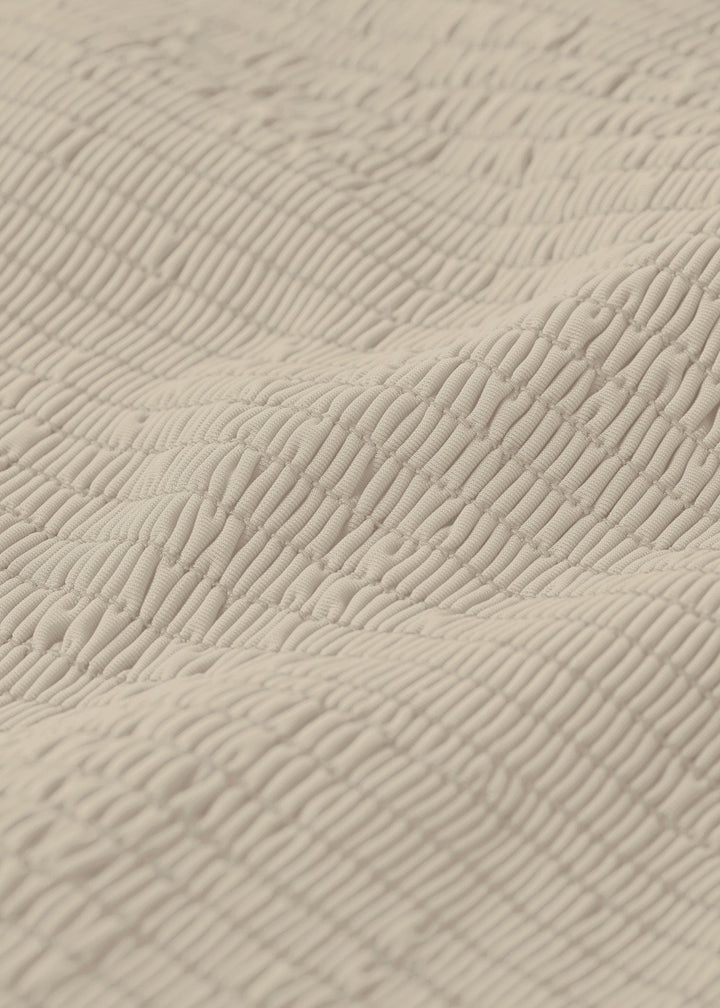 Smocked swimsuit overcast beige - 6