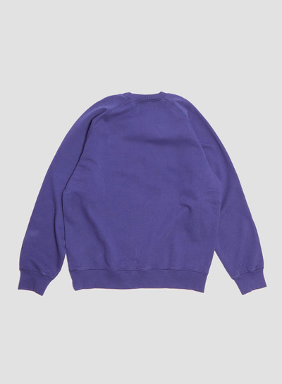 Nigel Cabourn Embroidered Arrow Crew Sweatshirt in Royal Blue outlook