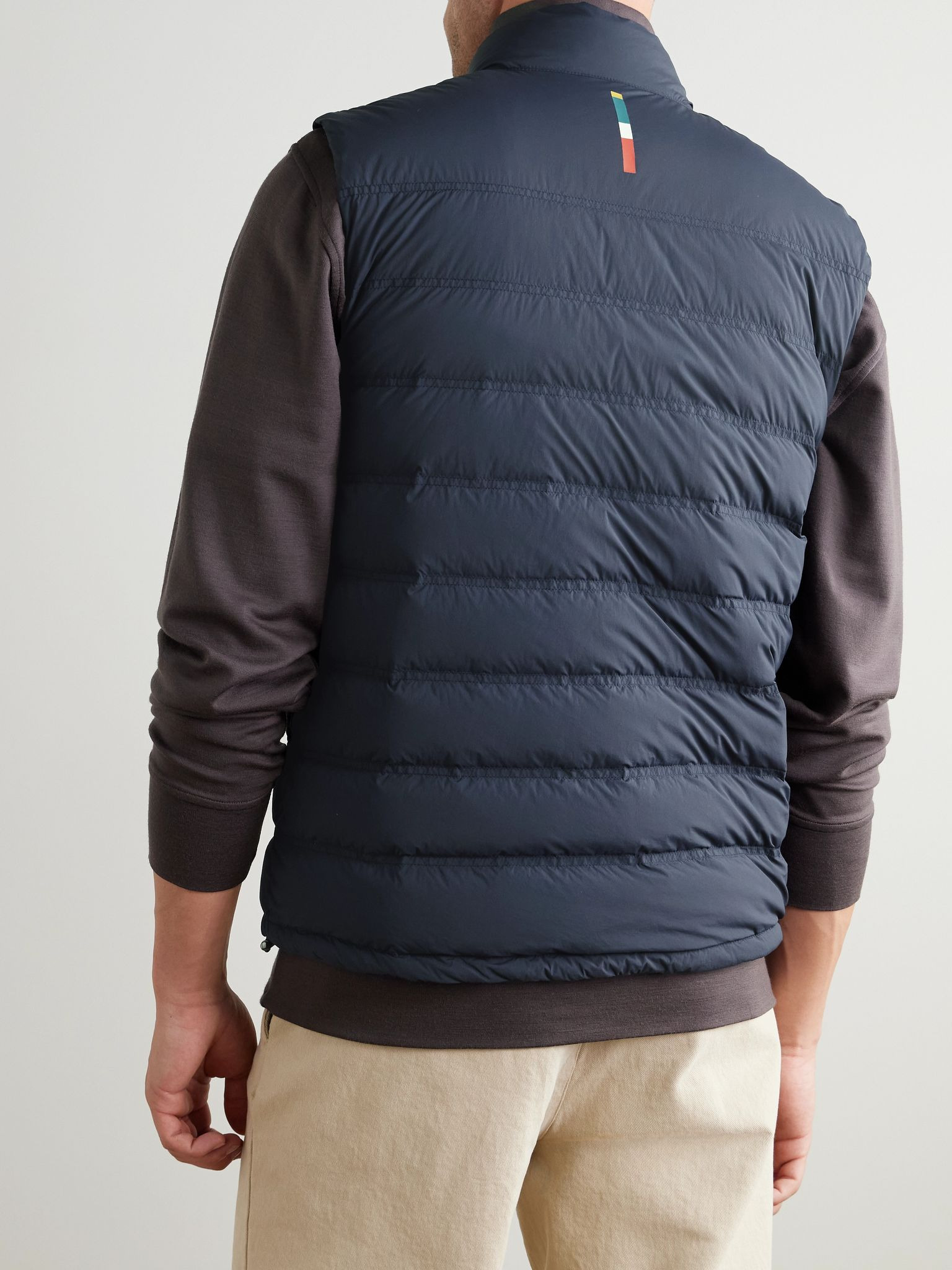Hopper Slim-Fit Quilted Stretch-Shell Down Gilet Navy - 4