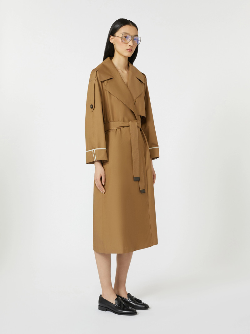 Max Mara Oversized water-repellent twill trench coat - BROWN outlook
