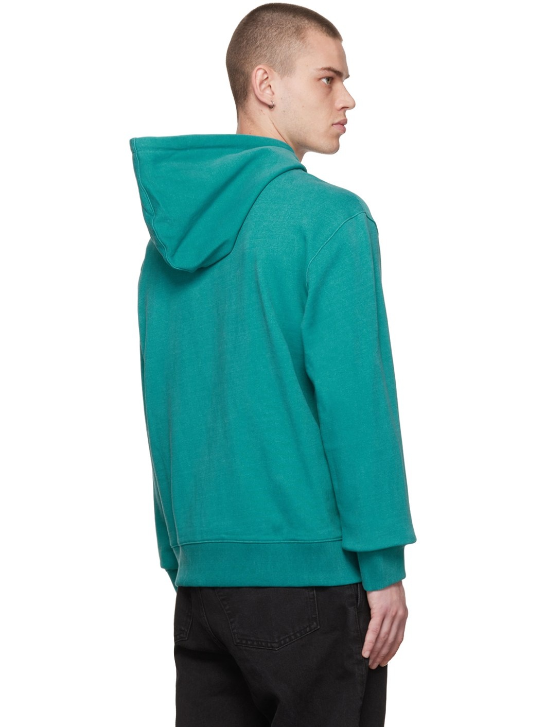Green Embroidered Hoodie - 3