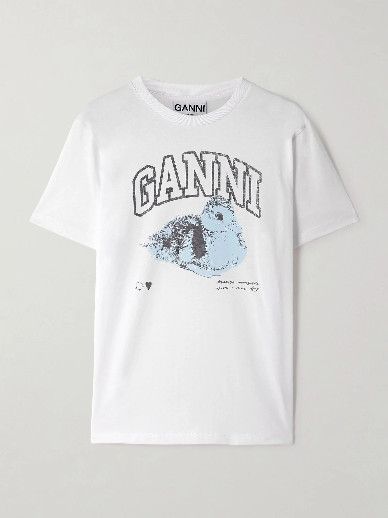 Printed cotton-jersey T-shirt White - 1