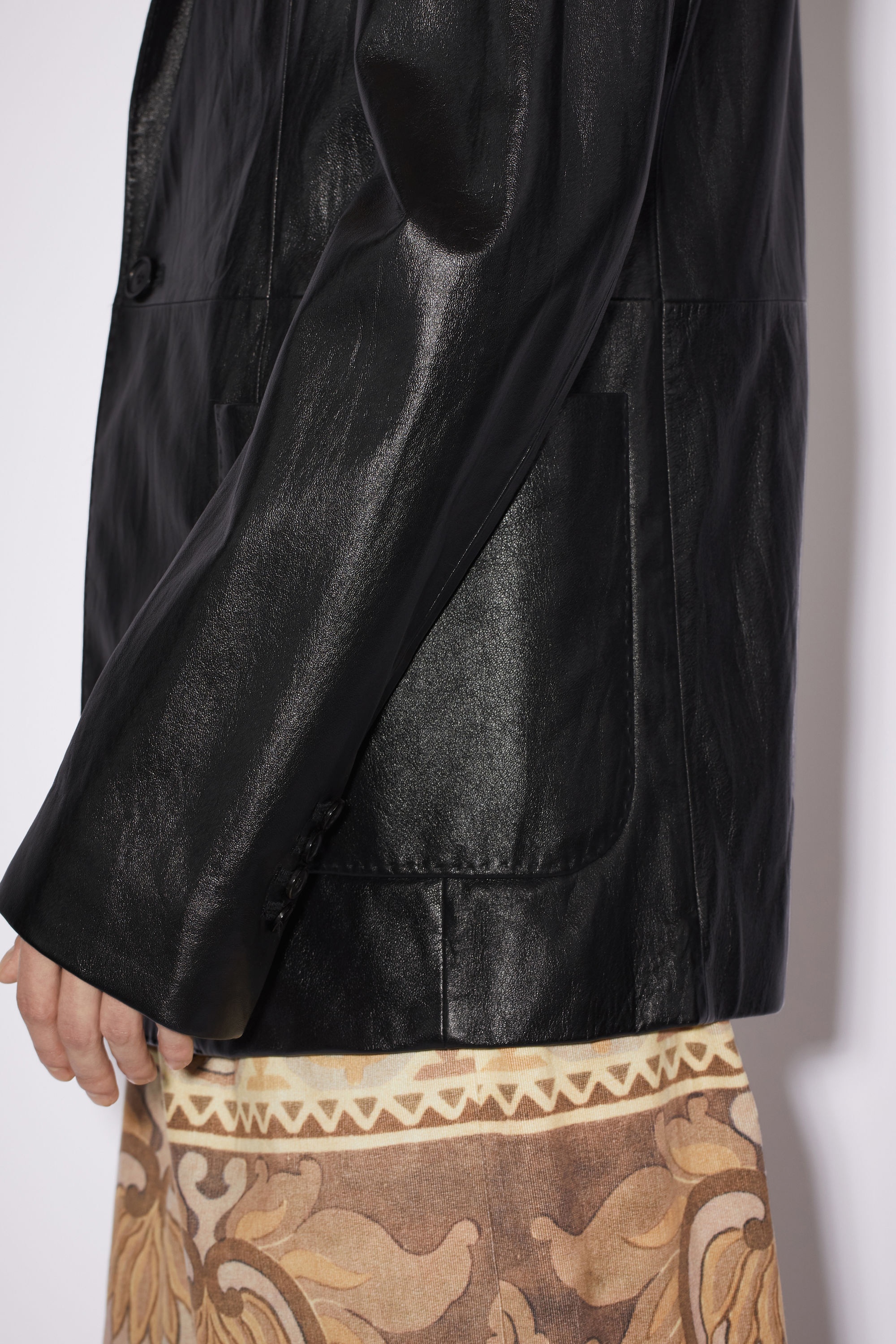 Leather suit jacket - Black - 6