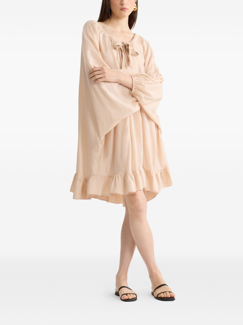 PATOU striped-pattern tie-neck mini dress outlook