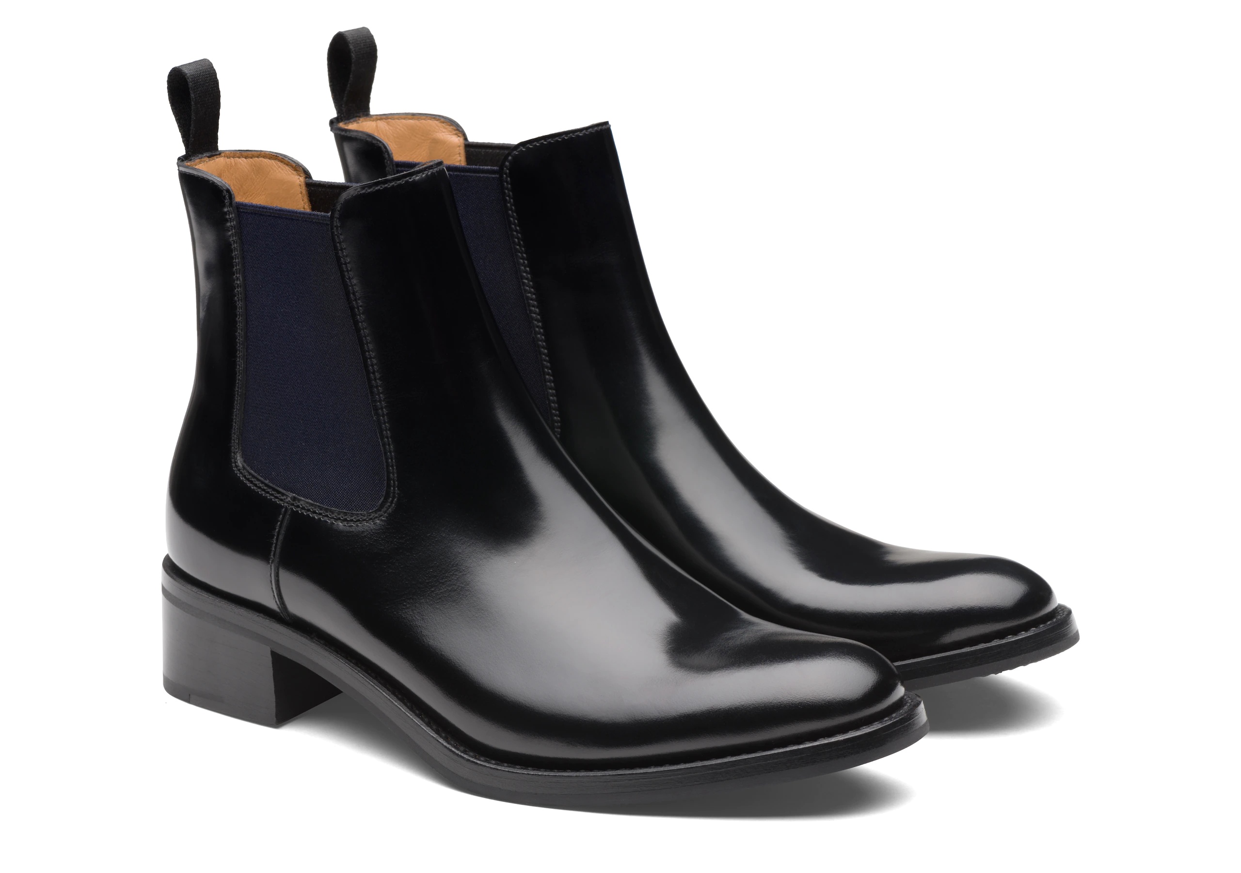 Monmouth 40
Polished Fumè Chelsea Boot Black/blue - 2