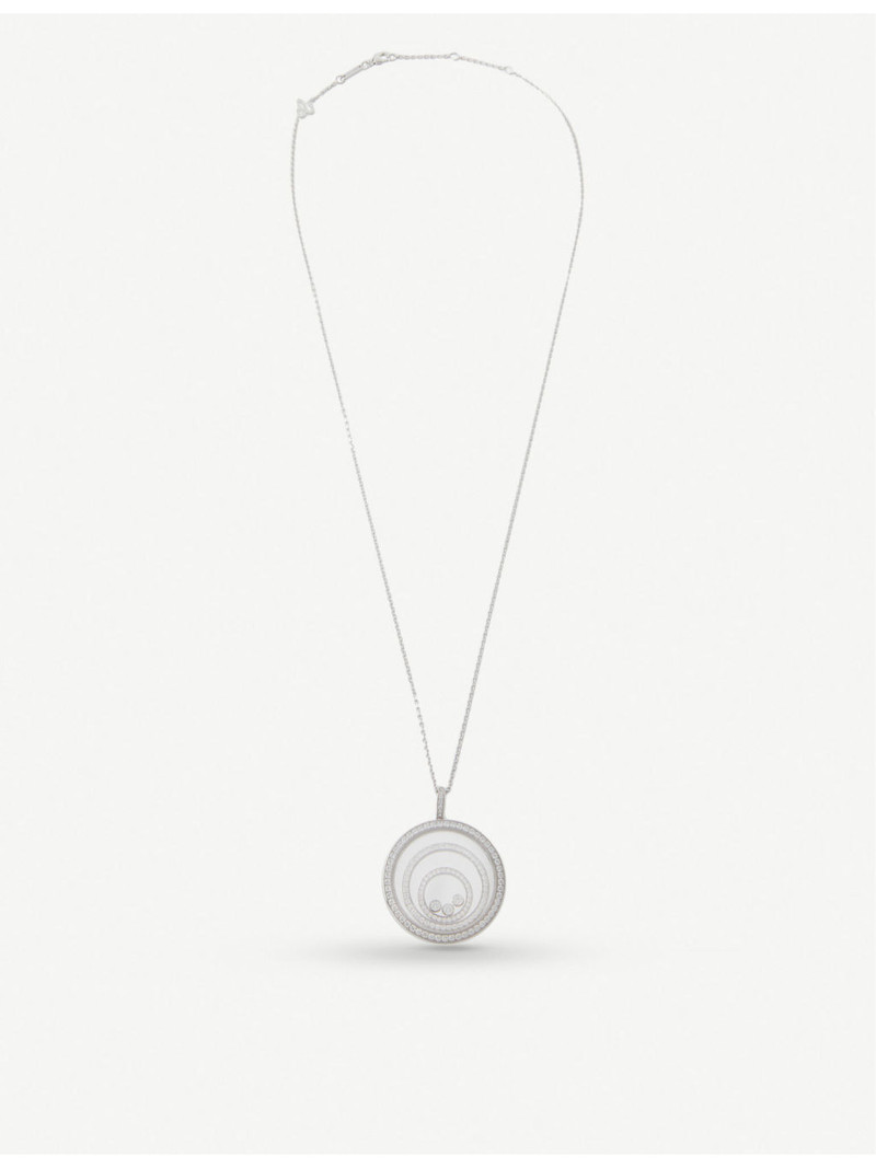 Chopard Happy Spirit 18ct white-gold and diamond pendant outlook