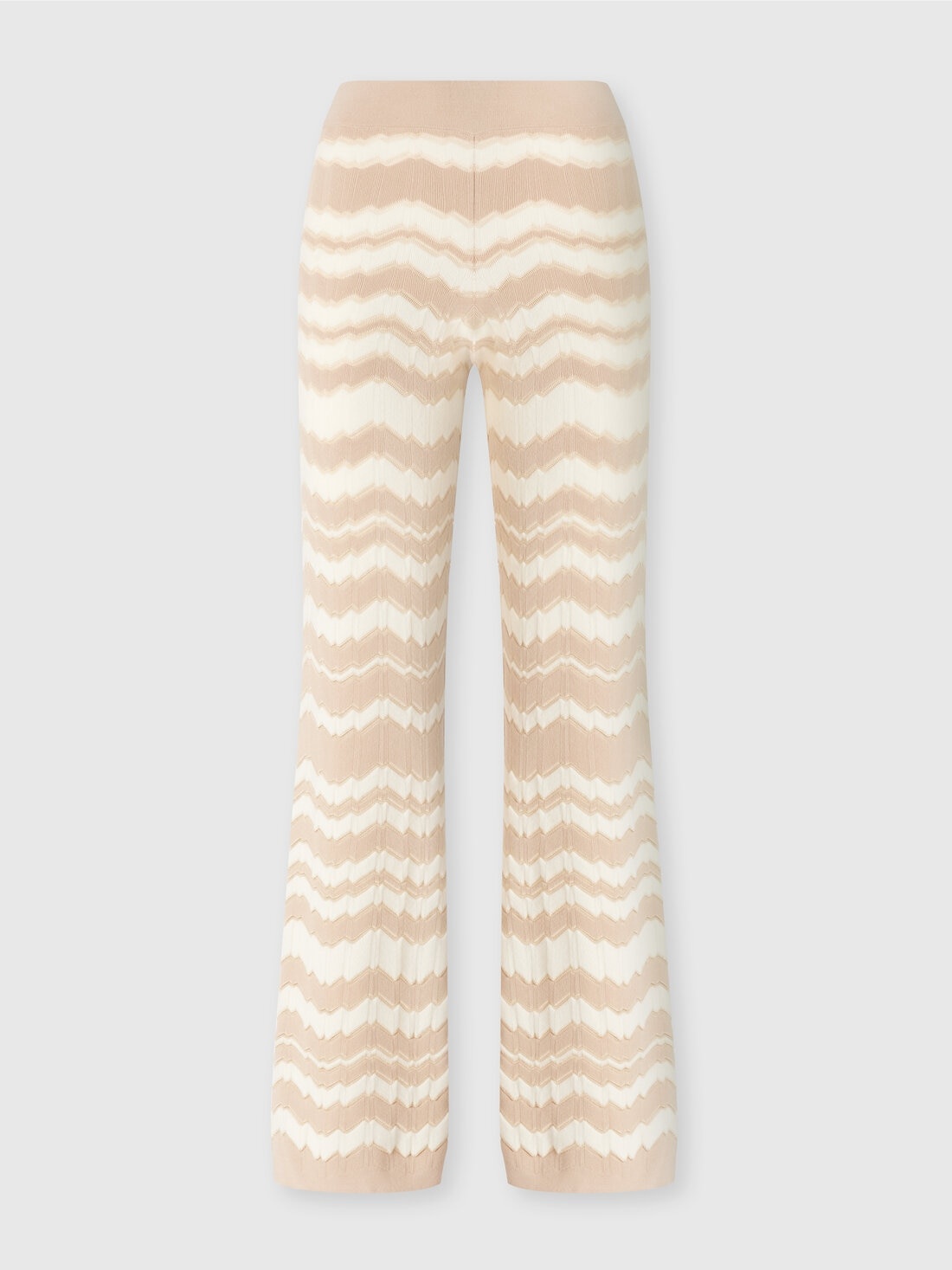 Tone-on-tone zigzag pants - 1