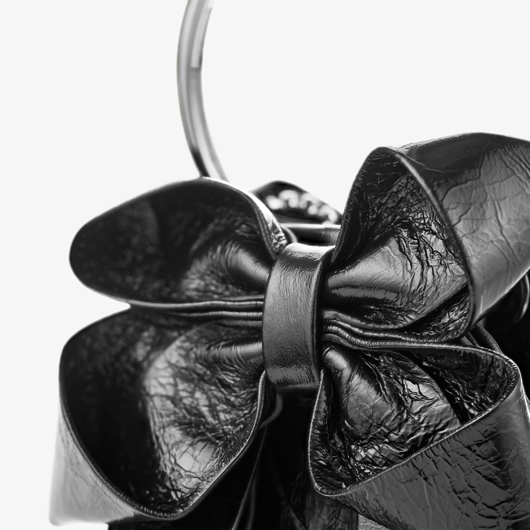Micro Bon Bon
Black Vintage Metallic Leather Mini Bag - 4