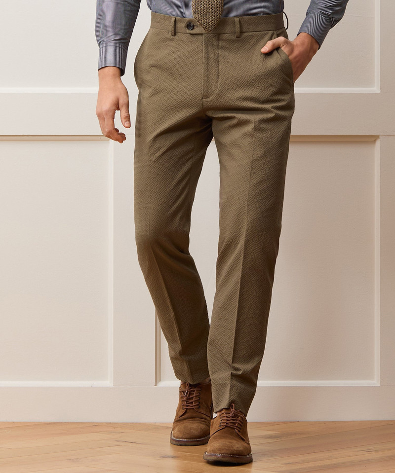 TODD SNYDER Italian Seersucker Sutton Trouser outlook