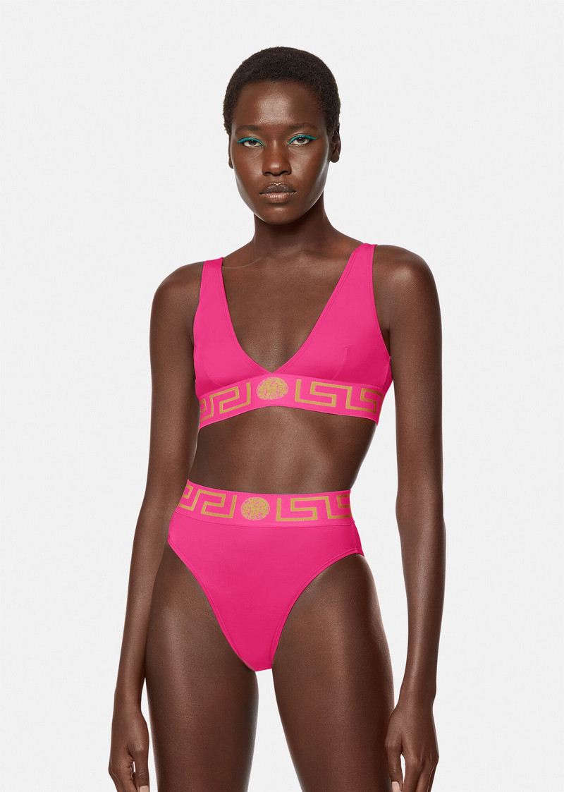 VERSACE Greca Border Triangle Bikini Top outlook