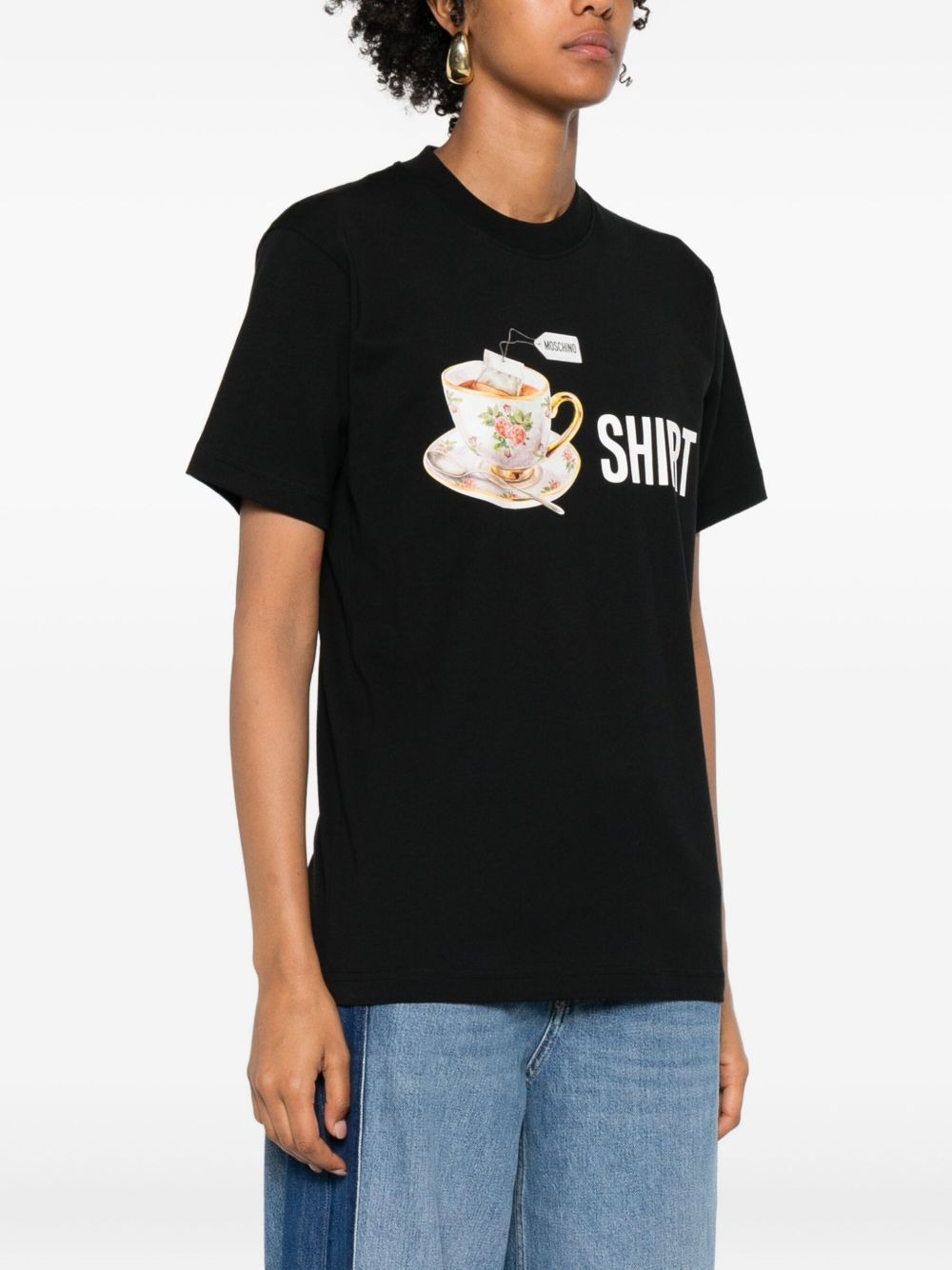 teacup-print T-shirt - 3