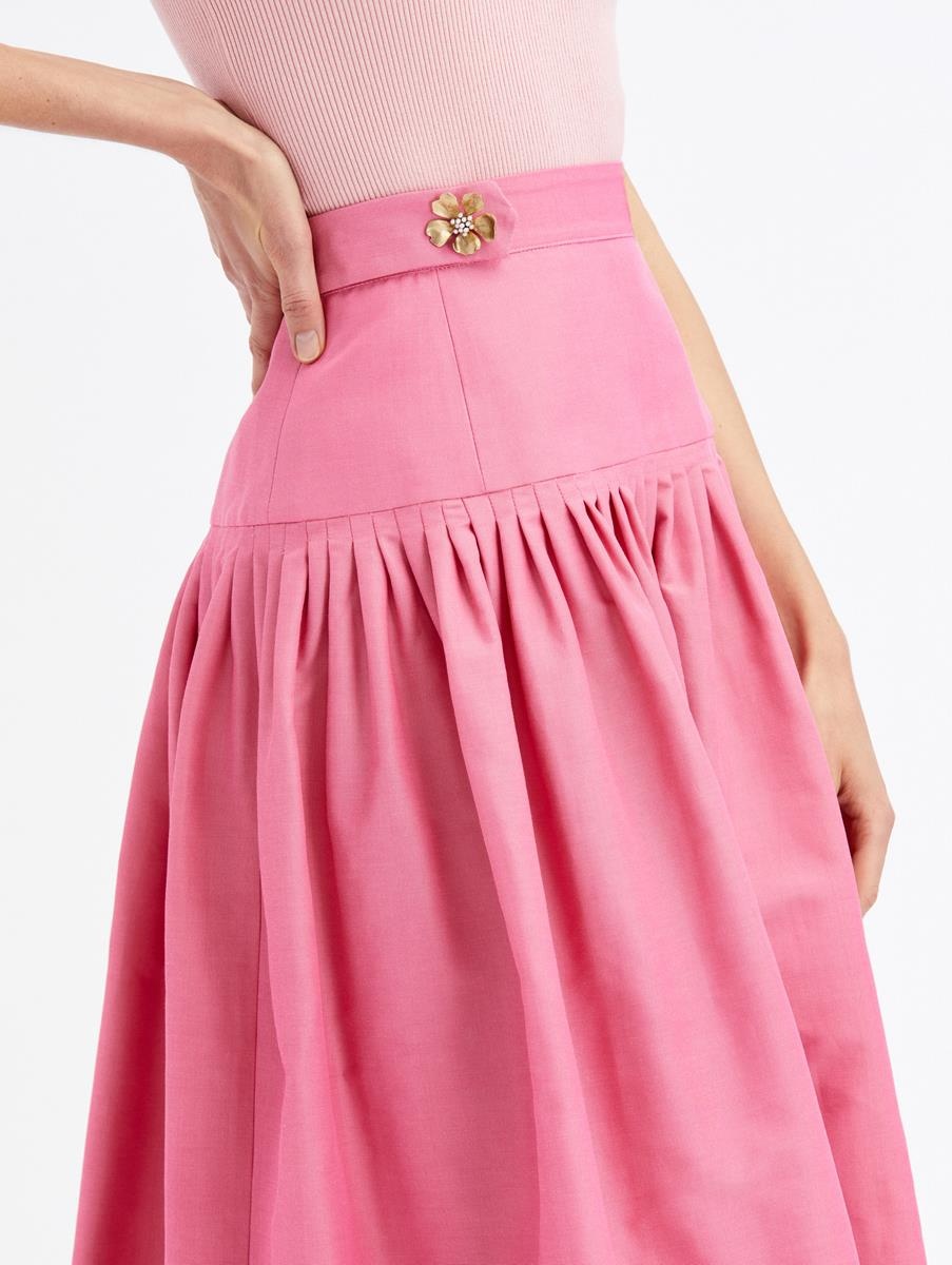 COTTON FAILLE FULL SKIRT - 4