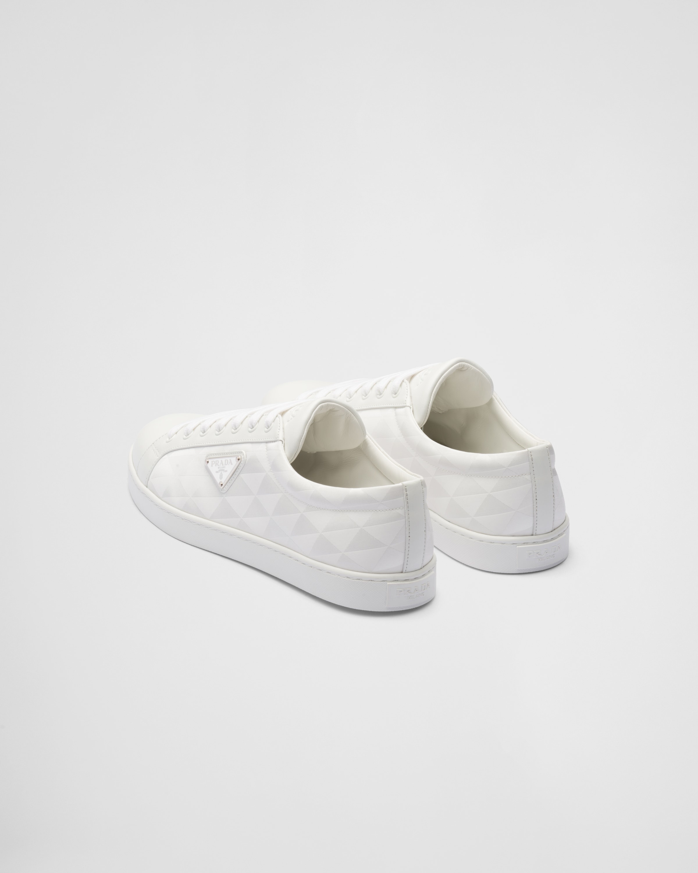 Leather and Re-Nylon sneakers - 5