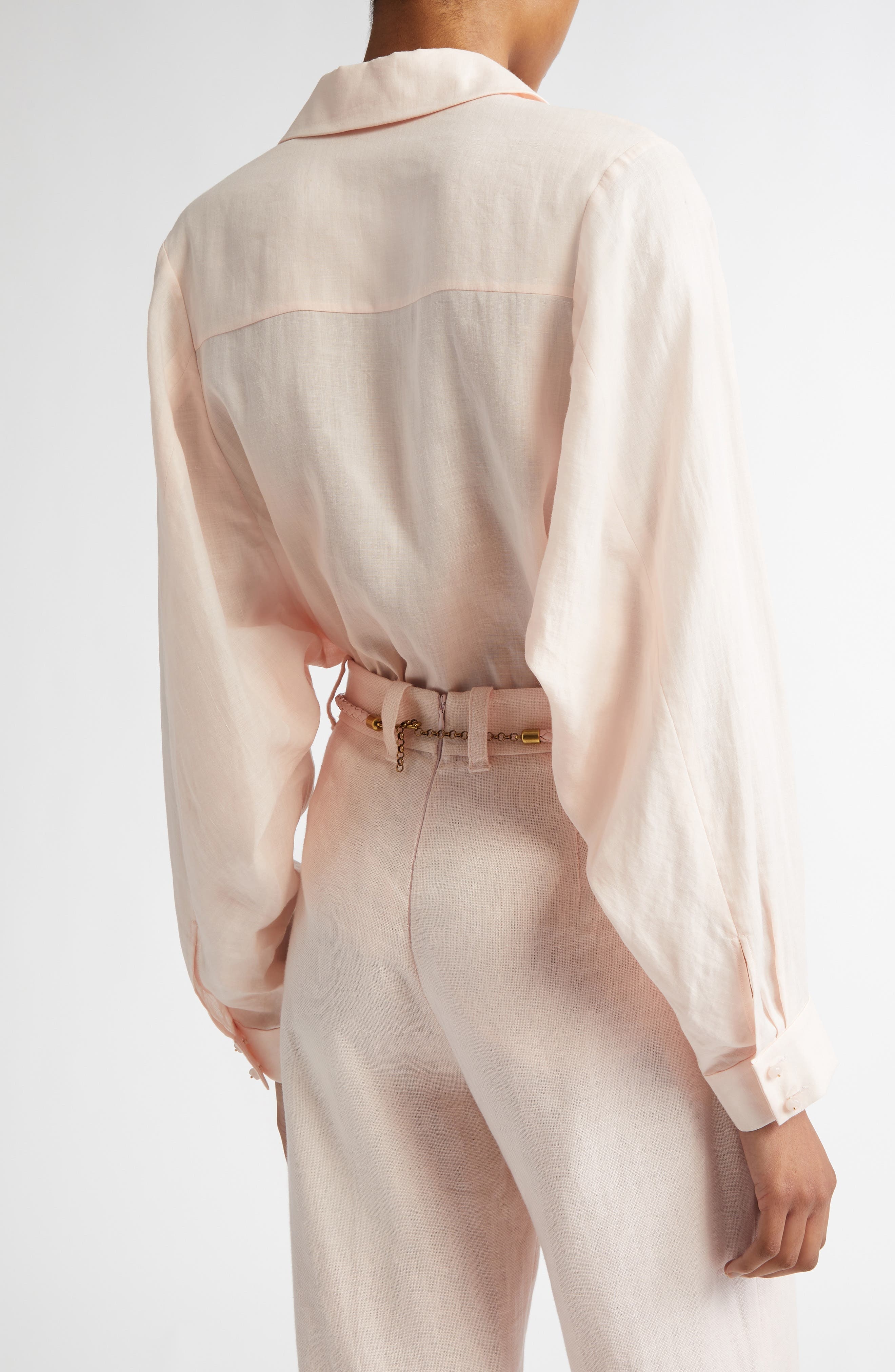 Zimmermann Oversize Button-Up Shirt in Pink at Nordstrom - 3