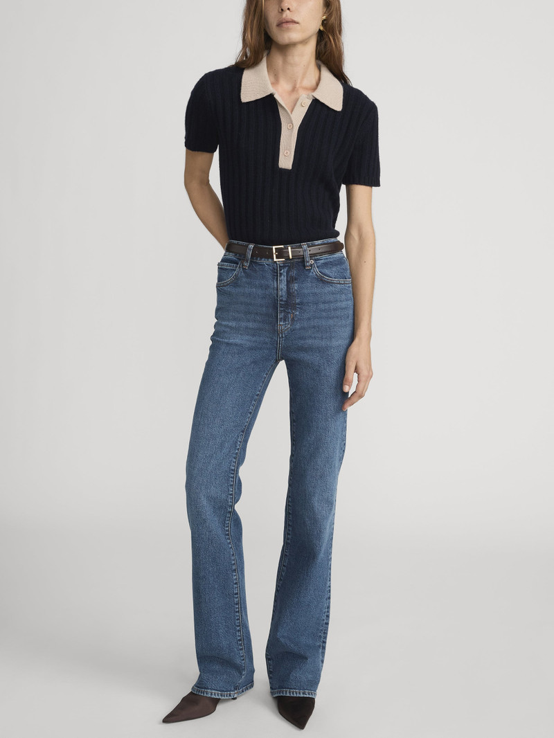 FRAME The Contrast Trim Polo outlook