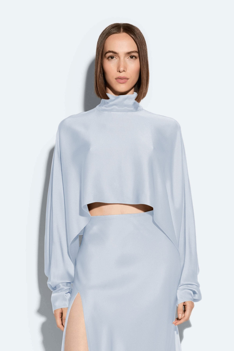 LAPOINTE Satin Caftan Top outlook
