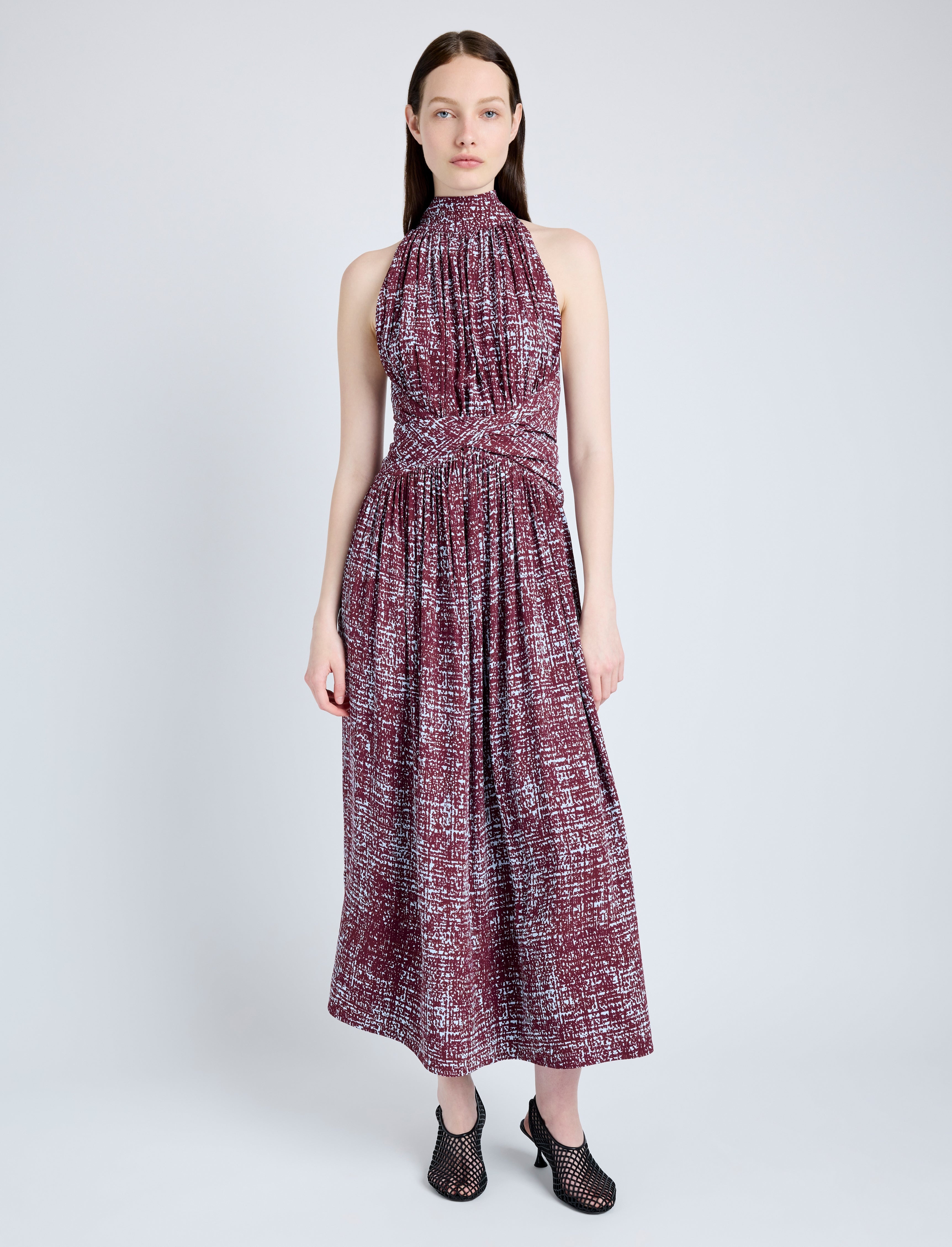 Lola Dress in Printed Viscose Crepe - 2