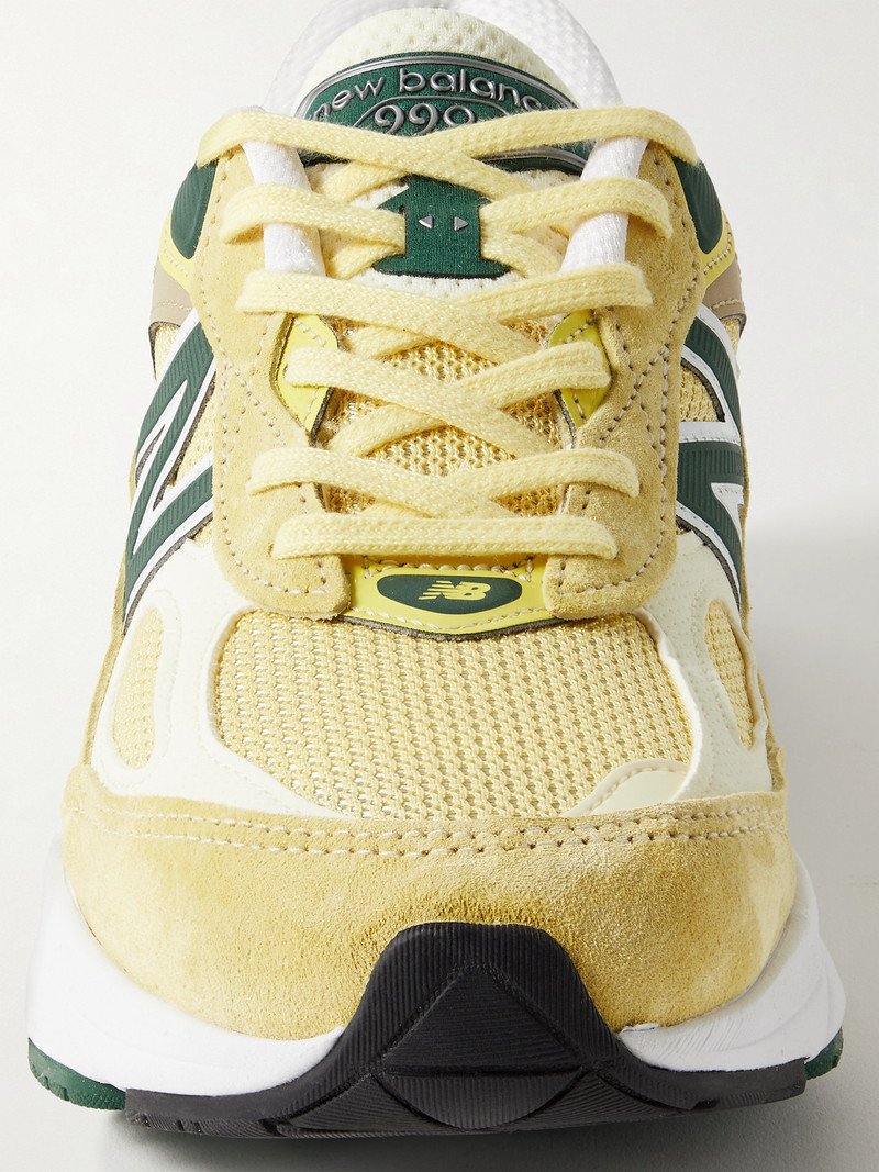 990v6 Leather-trimmed Mesh And Suede Sneakers 4