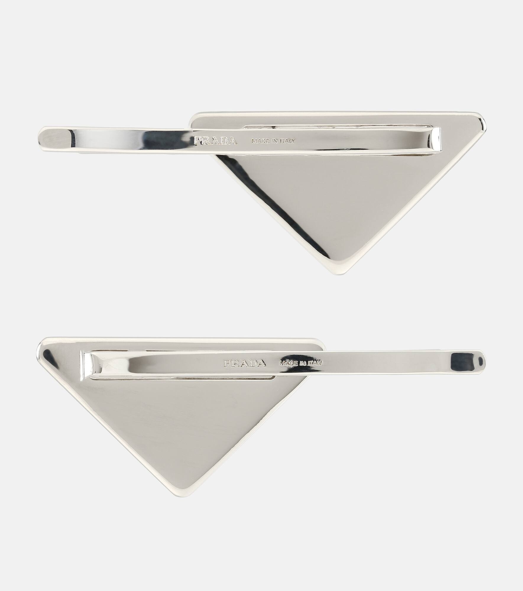 Set of 2 logo hair clips - 2