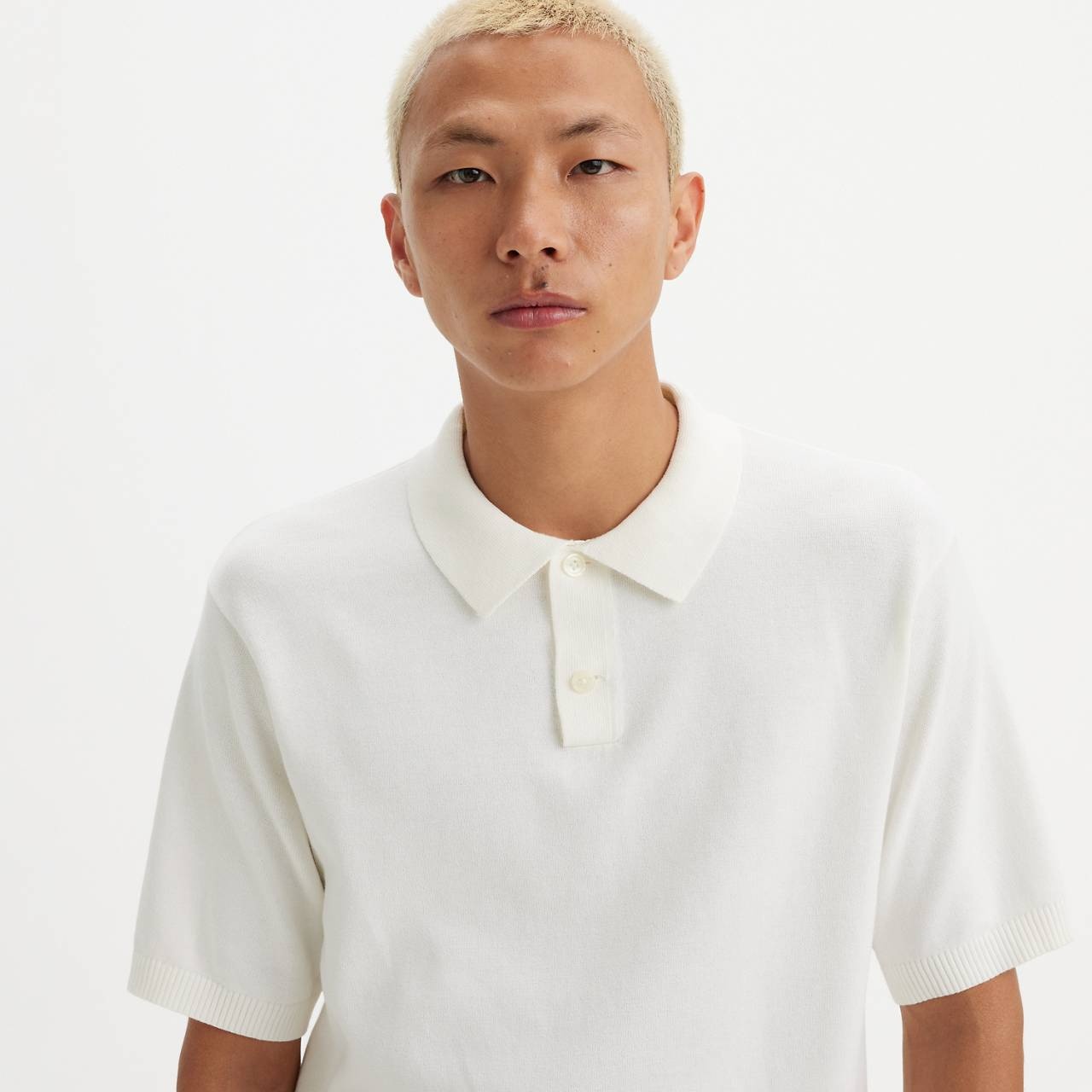 SWEATER KNIT POLO SHIRT - 5