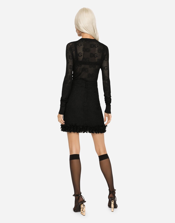Bouclé miniskirt - 5