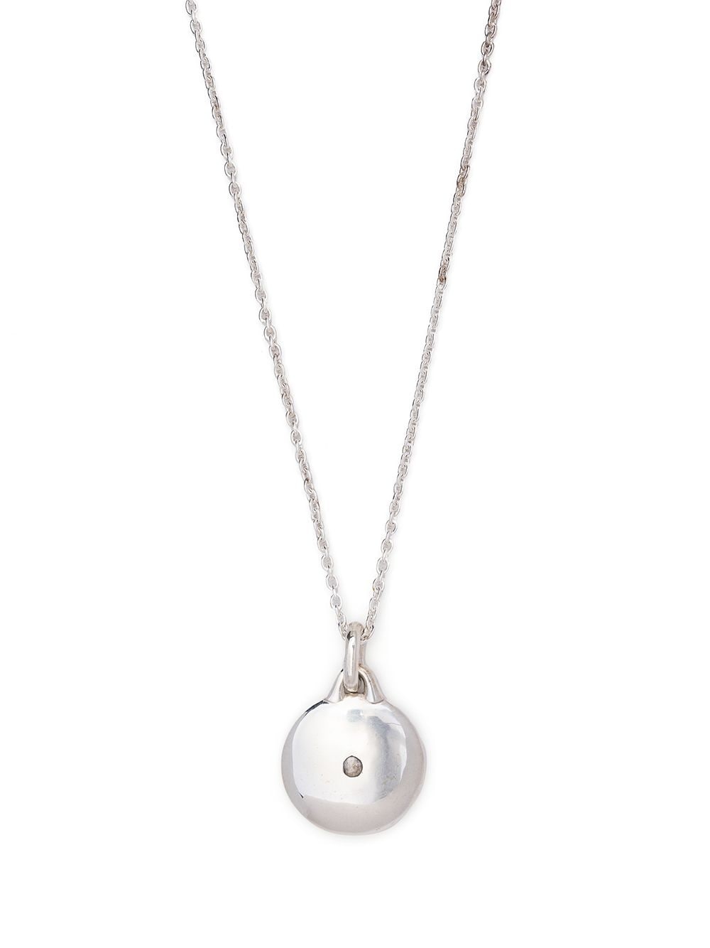Disk diamond slab necklace - 1