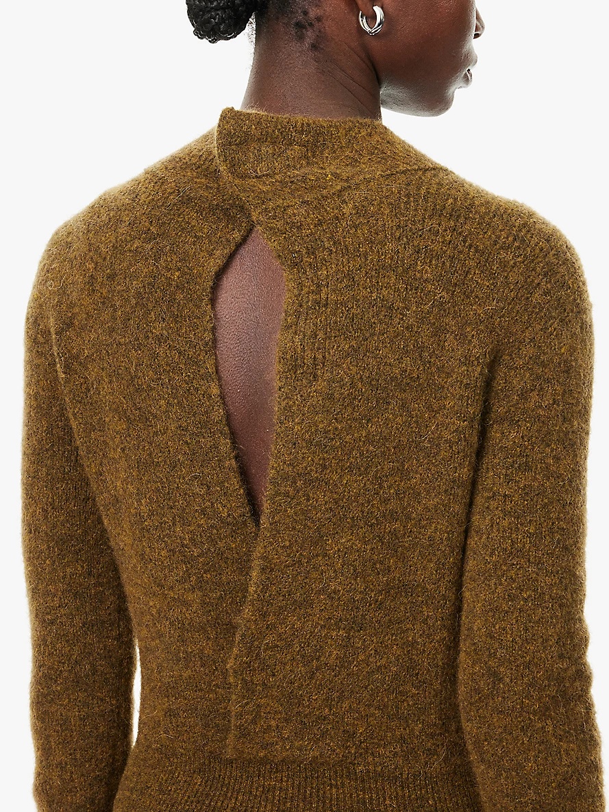Headon open-back long-sleeve knitted jumper - 5