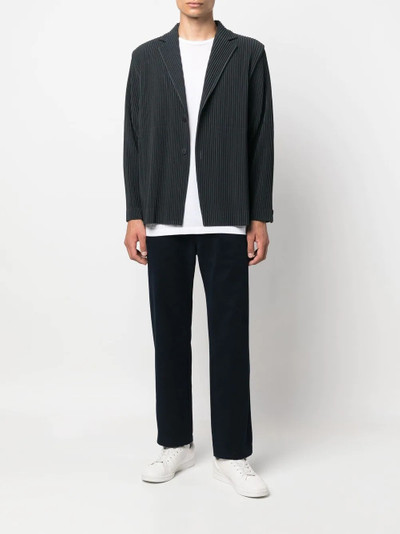 ISSEY MIYAKE ribbed button-front blazer outlook