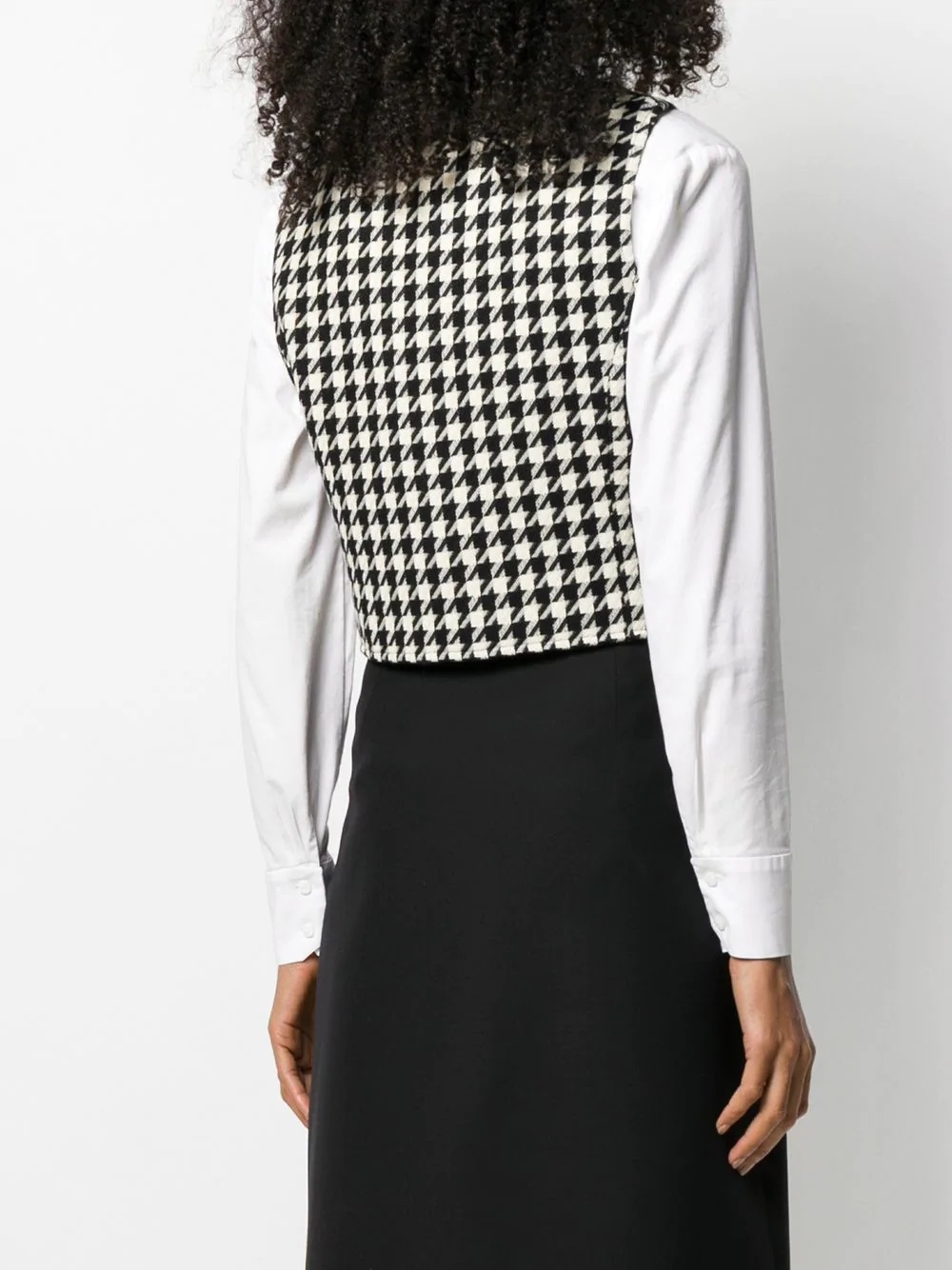 houndstooth single-breasted waistcoat - 4