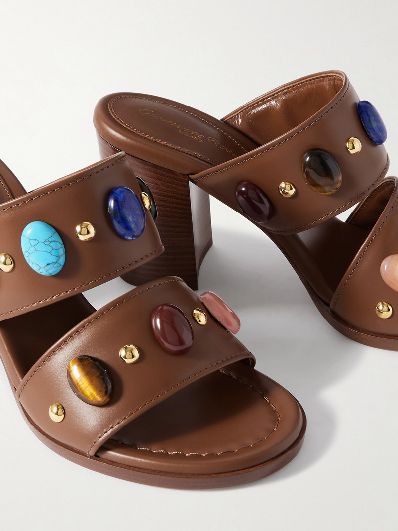 90 Embellished Leather Sandals 4