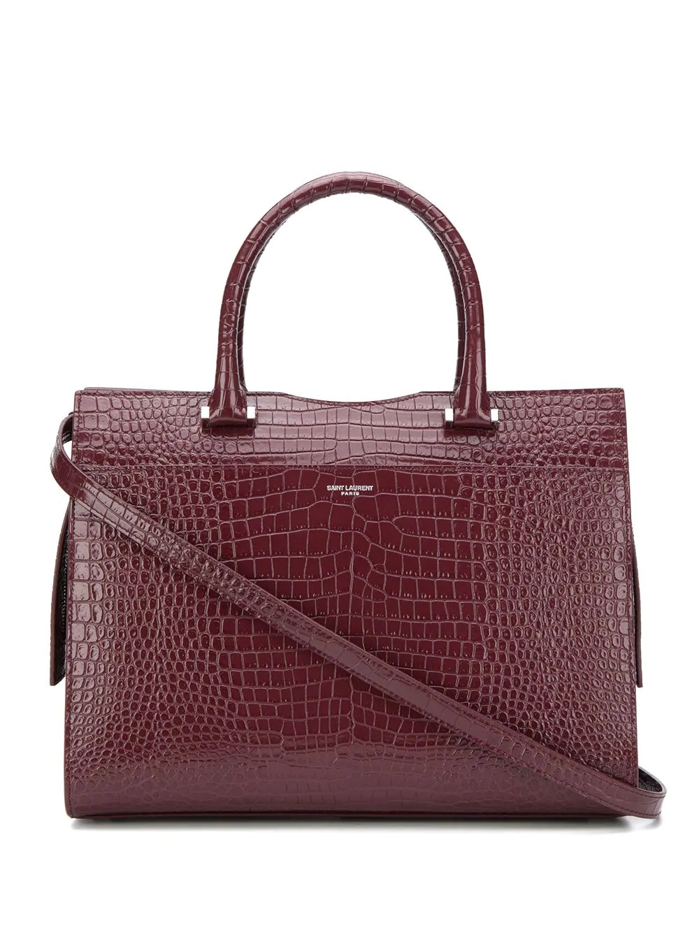 Uptown crocodile-effect tote bag - 1