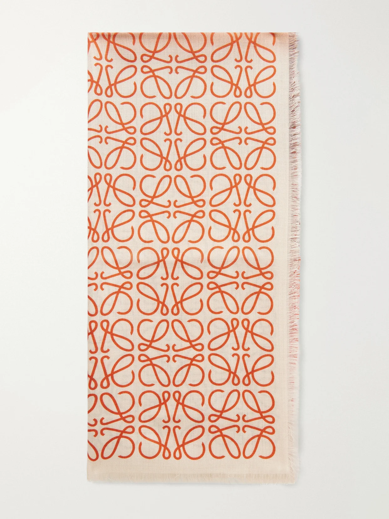 Anagram-intarsia Wool, Silk And Cashmere-blend Scarf - 1