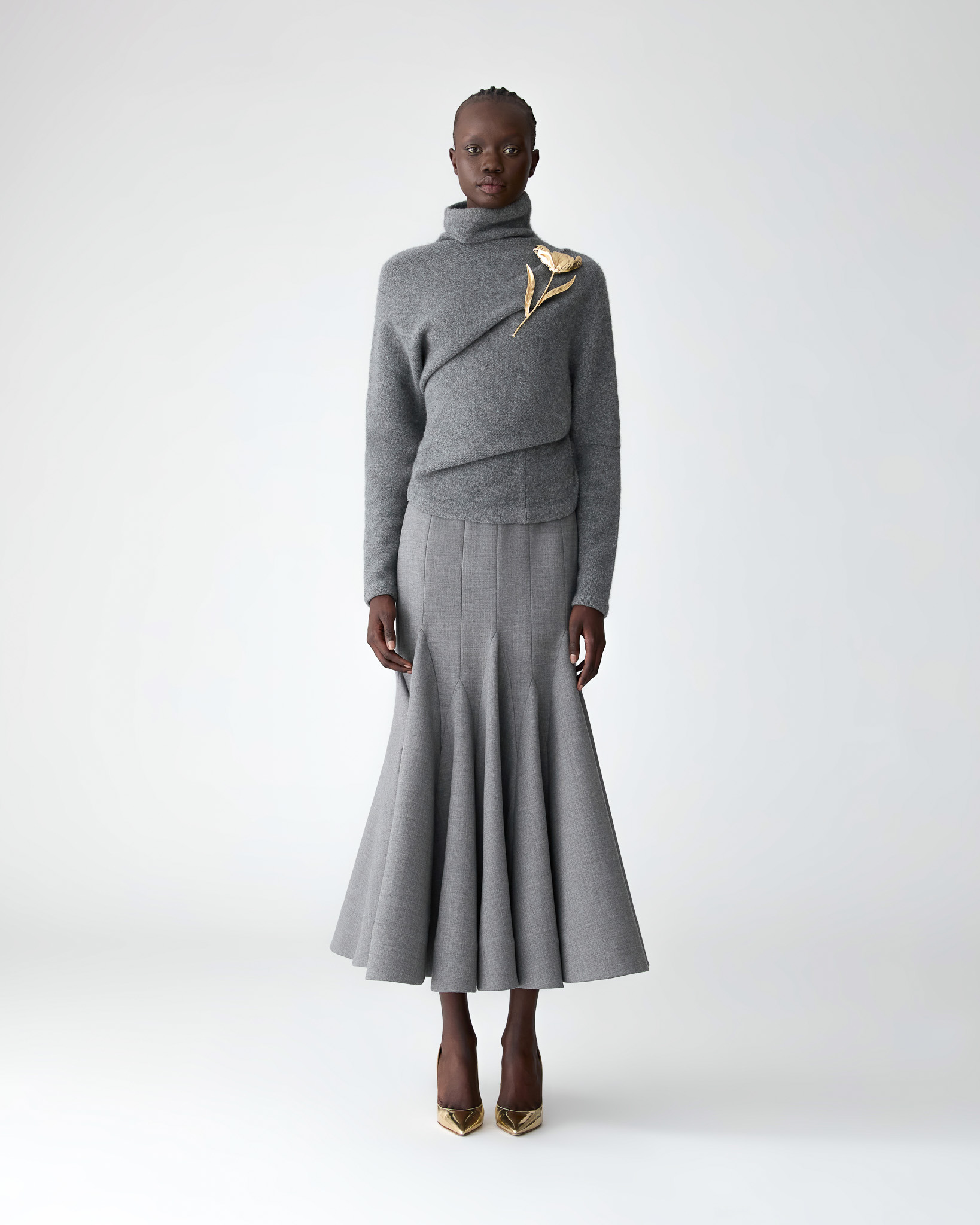 Midi Skirt with Godets - 2