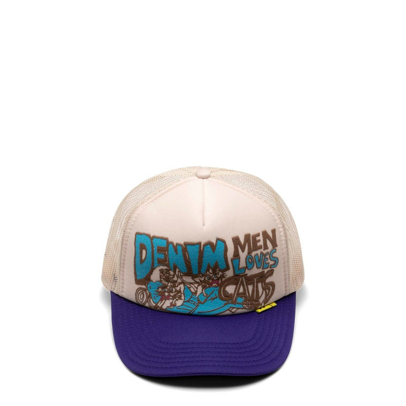 DENIM MEN LOVE CATS TRUCKER HAT 1
