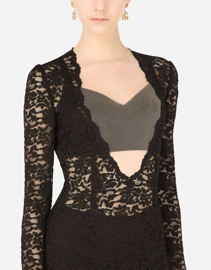 Short floral lace dress 4