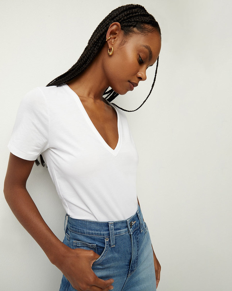 VERONICA BEARD CINDY V-NECK TEE outlook