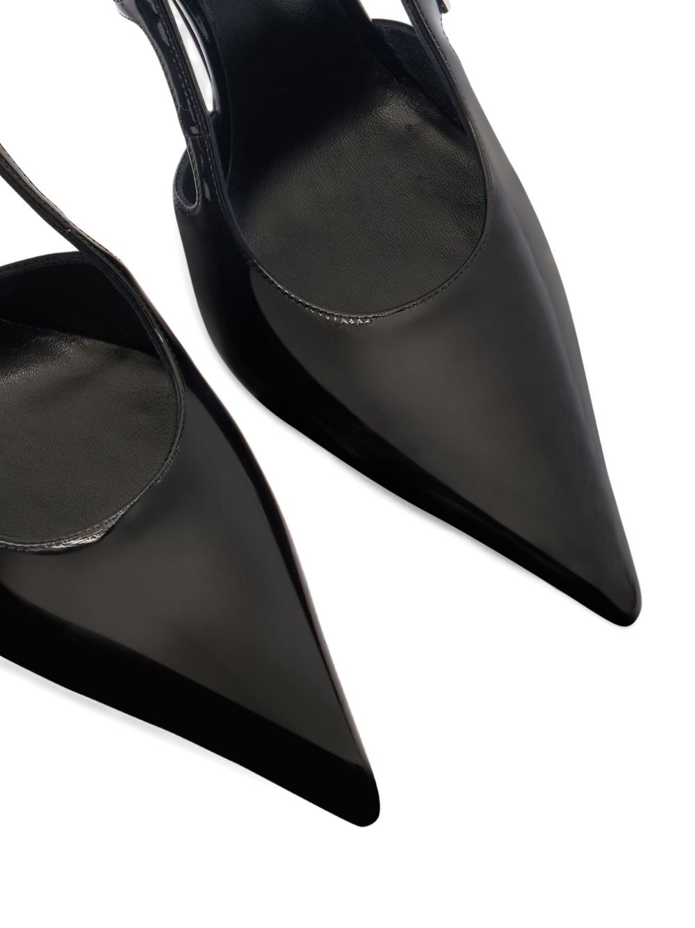 100mm cut-out slingback heeled pumps - 5