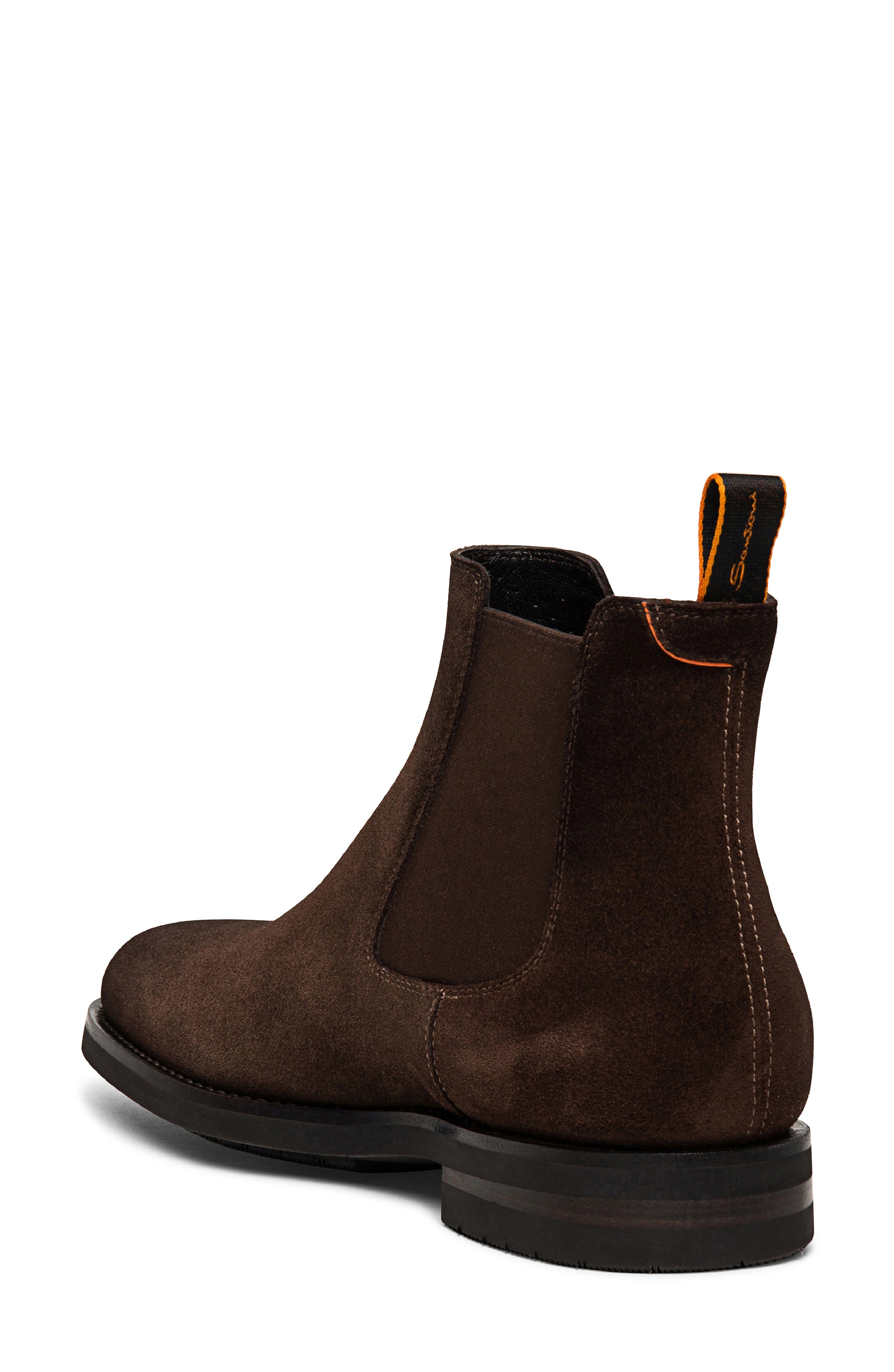 Santoni Enver Chelsea Boot in Dark Brown at Nordstrom - 2