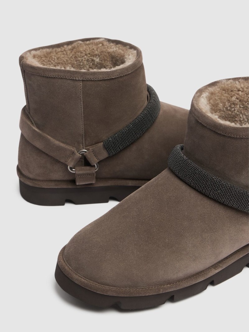 20mm Suede & shearling ankle boots - 3