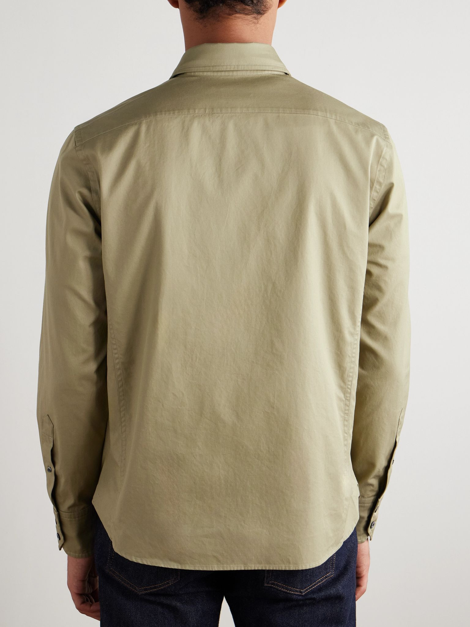 Cotton-Twill Shirt Green - 4