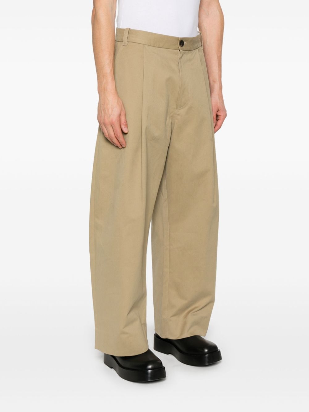 pleat-detail trousers - 3