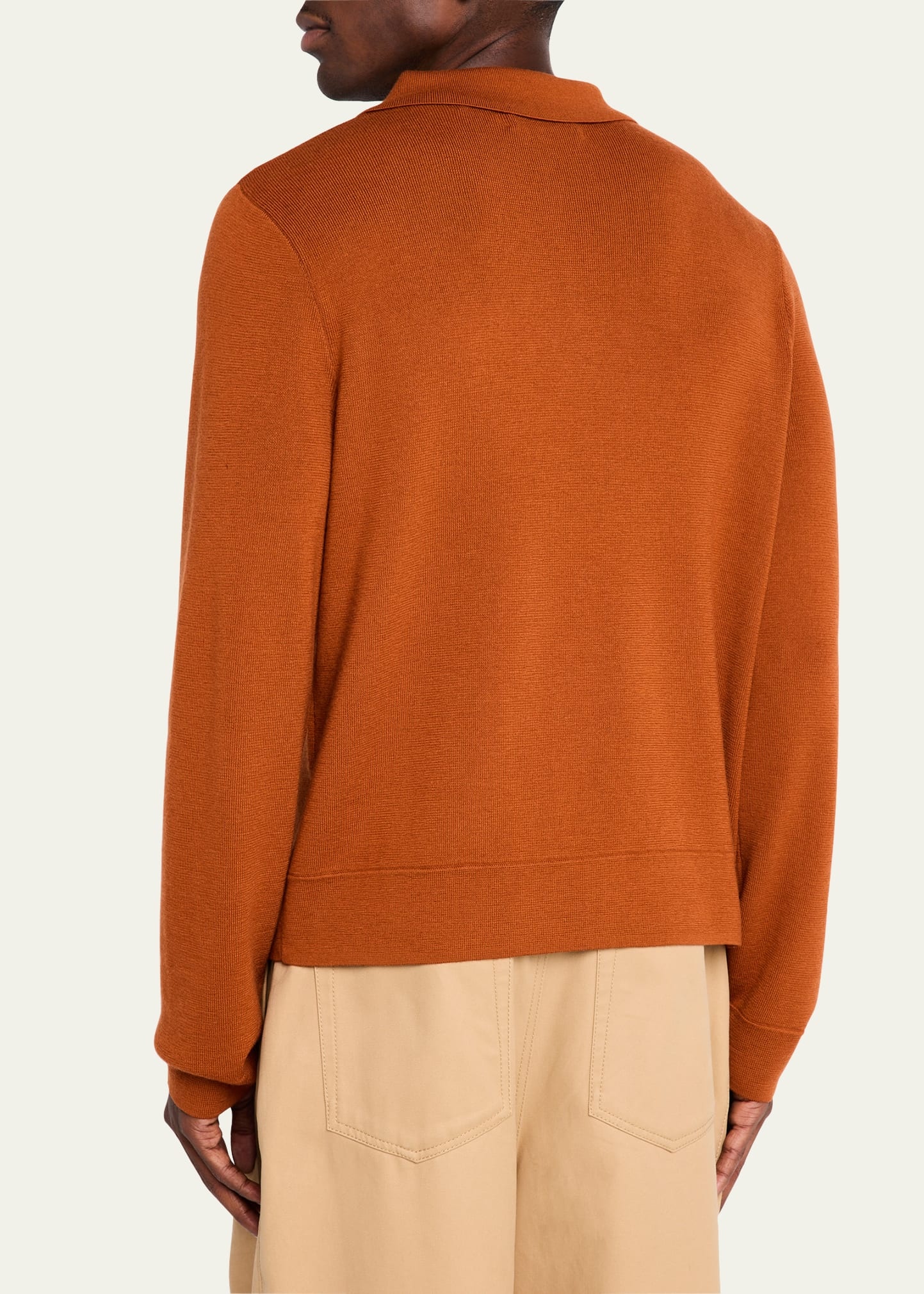 Men's Vertical Block Stripe Polo Sweater - 3