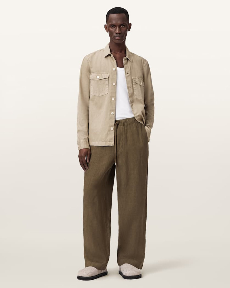 SHARP STRAIGHT LEG LINEN PANTS 5
