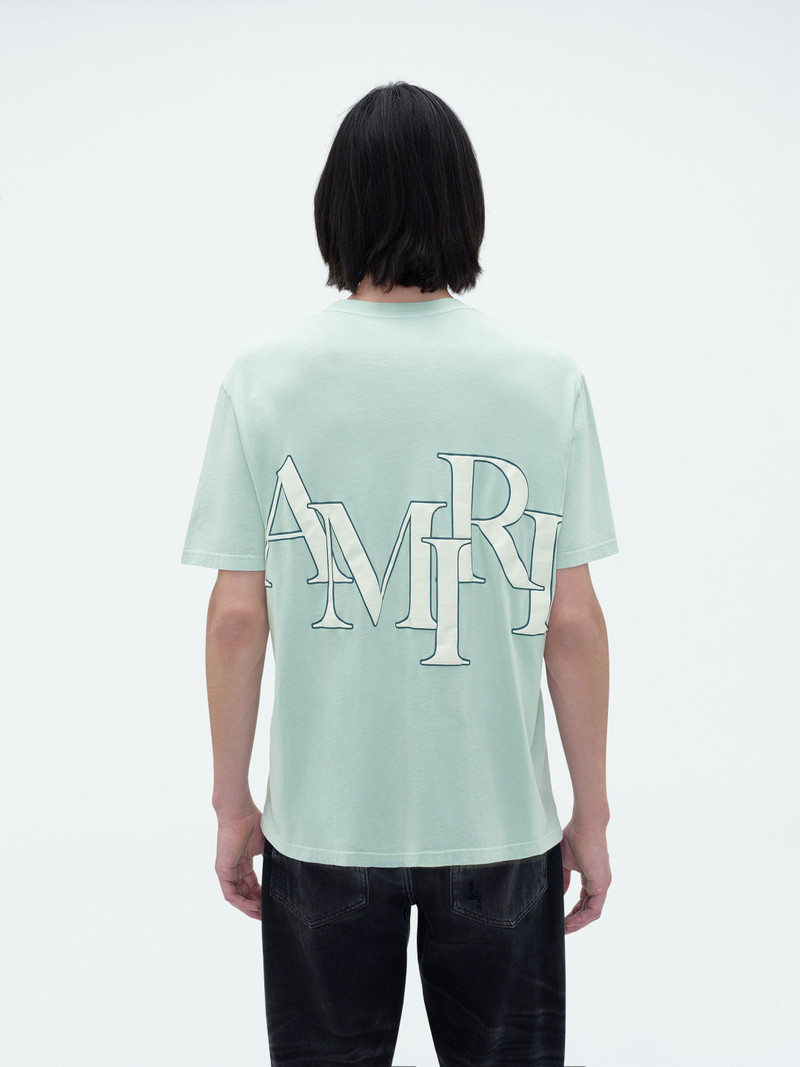 AMIRI STAGGERED LOGO TEE 4