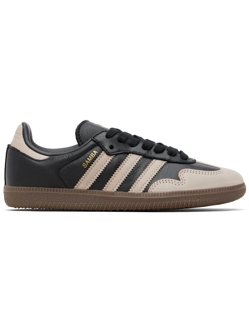 Black & Taupe Samba OG Sneakers - 1